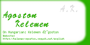 agoston kelemen business card